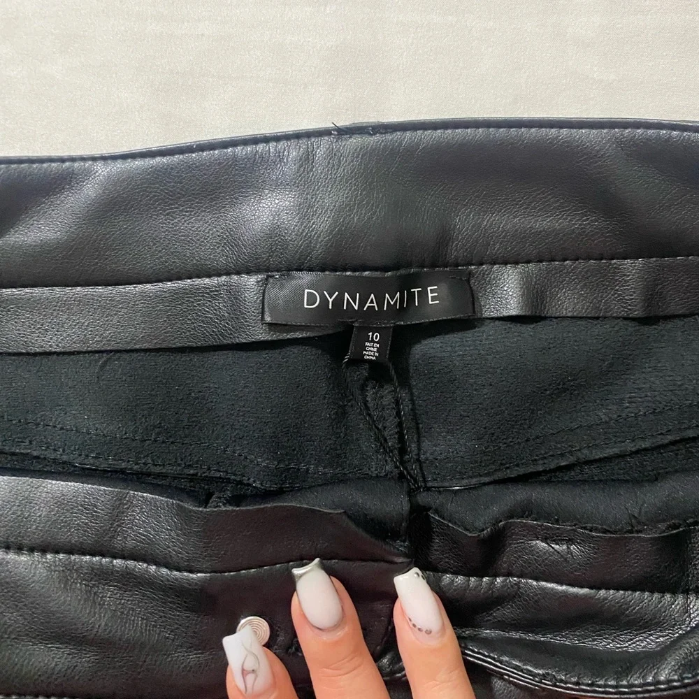 Dynamite Faux Leather Straight Pants - Picture 6 of 15